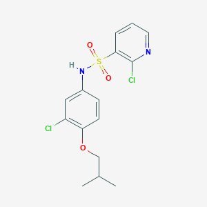 molecular formula C15H16Cl2N2O3S B2645395 2-chloro-N-[3-chloro-4-(2-methylpropoxy)phenyl]pyridine-3-sulfonamide CAS No. 1147687-11-3