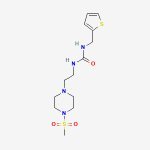 molecular formula C13H22N4O3S2 B2645407 1-(2-(4-(Methylsulfonyl)piperazin-1-yl)ethyl)-3-(thiophen-2-ylmethyl)urea CAS No. 1219841-90-3
