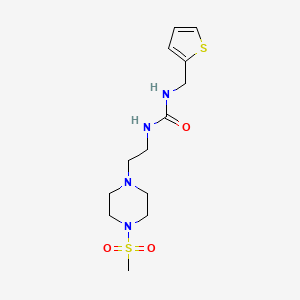 molecular formula C13H22N4O3S2 B2645407 1-(2-(4-(甲基磺酰基)哌嗪-1-基)乙基)-3-(噻吩-2-基甲基)脲 CAS No. 1219841-90-3