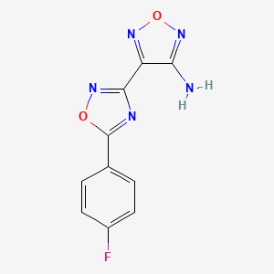 4-[5-(4-Fluorophenyl)-1,2,4-oxadiazol-3-yl]-1,2,5-oxadiazol-3-amine
