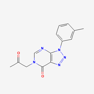 molecular formula C14H13N5O2 B2645431 3-(3-Methylphenyl)-6-(2-oxopropyl)triazolo[4,5-d]pyrimidin-7-one CAS No. 893938-41-5