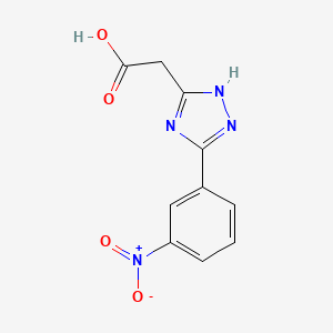molecular formula C10H8N4O4 B2645437 2-[3-(3-nitrophenyl)-1H-1,2,4-triazol-5-yl]acetic acid CAS No. 179038-18-7
