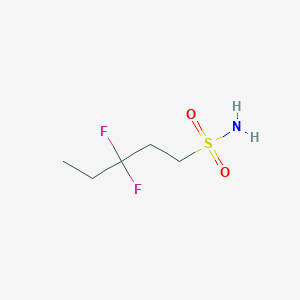 molecular formula C5H11F2NO2S B2645440 3,3-Difluoropentane-1-sulfonamide CAS No. 2021849-12-5