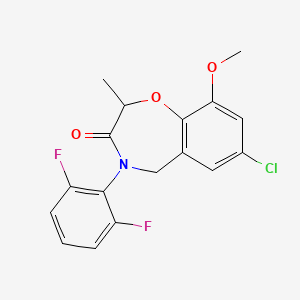 7-chloro-4-(2,6-difluorophenyl)-9-methoxy-2-methyl-2,3,4,5-tetrahydro-1,4-benzoxazepin-3-one