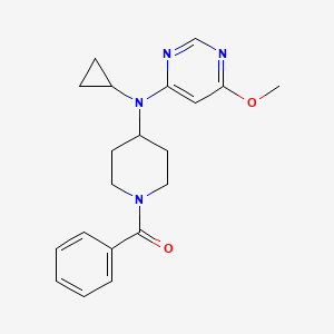 molecular formula C20H24N4O2 B2645451 [4-[Cyclopropyl-(6-methoxypyrimidin-4-yl)amino]piperidin-1-yl]-phenylmethanone CAS No. 2415601-36-2