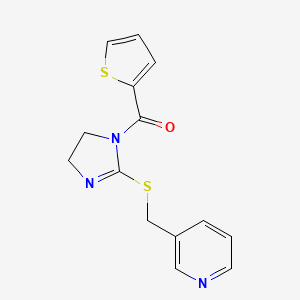 [2-(Pyridin-3-ylmethylsulfanyl)-4,5-dihydroimidazol-1-yl]-thiophen-2-ylmethanone