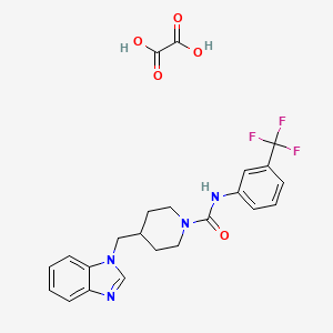 4-((1H-benzo[d]imidazol-1-yl)methyl)-N-(3-(trifluoromethyl)phenyl)piperidine-1-carboxamide oxalate
