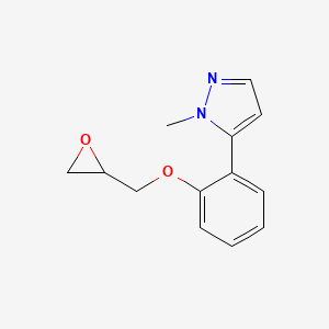 molecular formula C13H14N2O2 B2645455 1-甲基-5-[2-(环氧-2-基甲氧基)苯基]吡唑 CAS No. 2411299-80-2