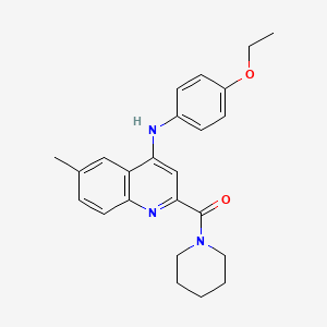 (4-((4-Ethoxyphenyl)amino)-6-methylquinolin-2-yl)(piperidin-1-yl)methanone