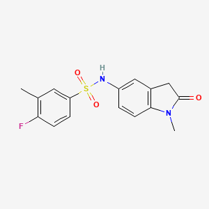 4-fluoro-3-methyl-N-(1-methyl-2-oxoindolin-5-yl)benzenesulfonamide