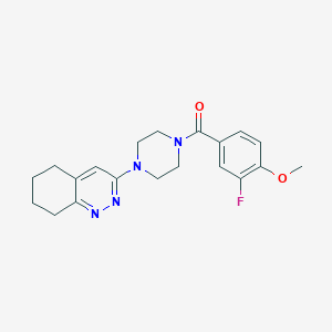 molecular formula C20H23FN4O2 B2645470 (3-Fluoro-4-methoxyphenyl)(4-(5,6,7,8-tetrahydrocinnolin-3-yl)piperazin-1-yl)methanone CAS No. 2034350-25-7