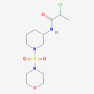 molecular formula C12H22ClN3O4S B2645480 2-Chloro-N-(1-morpholin-4-ylsulfonylpiperidin-3-yl)propanamide CAS No. 2411273-68-0
