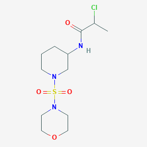 molecular formula C12H22ClN3O4S B2645480 2-chloro-N-[1-(morpholine-4-sulfonyl)piperidin-3-yl]propanamide CAS No. 2411273-68-0