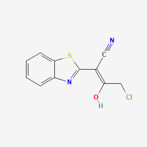molecular formula C11H7ClN2OS B2645481 2-(3H-Benzothiazol-2-ylidene)-4-chloro-3-oxo-butyronitrile CAS No. 469877-47-2