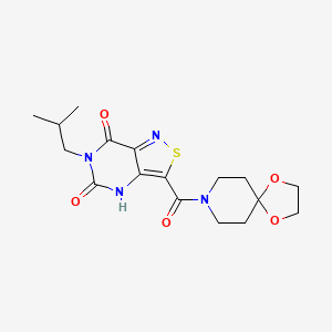 3-(1,4-dioxa-8-azaspiro[4.5]dec-8-ylcarbonyl)-6-isobutylisothiazolo[4,3-d]pyrimidine-5,7(4H,6H)-dione