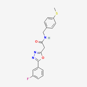 molecular formula C18H16FN3O2S B2645508 2-(5-(3-fluorophenyl)-1,3,4-oxadiazol-2-yl)-N-(4-(methylthio)benzyl)acetamide CAS No. 1286703-47-6