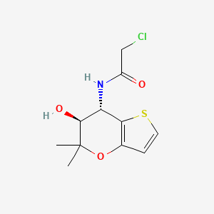 2-Chloro-N-[(6S,7S)-6-hydroxy-5,5-dimethyl-6,7-dihydrothieno[3,2-b]pyran-7-yl]acetamide