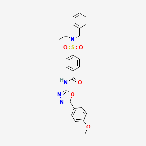 4-[benzyl(ethyl)sulfamoyl]-N-[5-(4-methoxyphenyl)-1,3,4-oxadiazol-2-yl]benzamide
