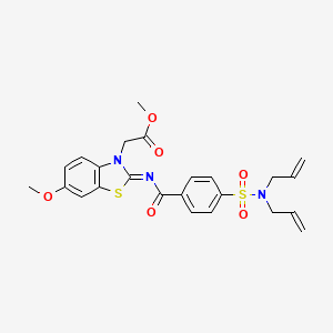 (Z)-methyl 2-(2-((4-(N,N-diallylsulfamoyl)benzoyl)imino)-6-methoxybenzo[d]thiazol-3(2H)-yl)acetate