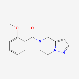 molecular formula C14H15N3O2 B2645514 (6,7-二氢吡唑并[1,5-a]嘧啶-5(4H)-基)(2-甲氧基苯基)甲酮 CAS No. 2034399-38-5