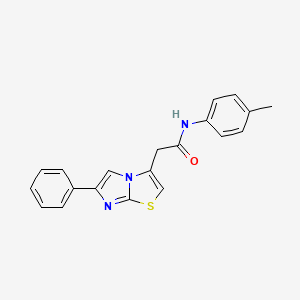 N-(4-methylphenyl)-2-{6-phenylimidazo[2,1-b][1,3]thiazol-3-yl}acetamide