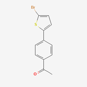 molecular formula C12H9BrOS B2645530 1-[4-(5-Bromothiophen-2-yl)phenyl]ethan-1-one CAS No. 929972-12-3