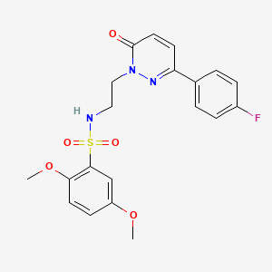 molecular formula C20H20FN3O5S B2645539 N-(2-(3-(4-fluorophenyl)-6-oxopyridazin-1(6H)-yl)ethyl)-2,5-dimethoxybenzenesulfonamide CAS No. 921879-45-0