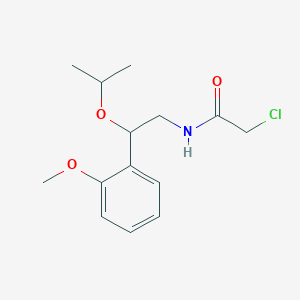 molecular formula C14H20ClNO3 B2645546 2-Chloro-N-[2-(2-methoxyphenyl)-2-propan-2-yloxyethyl]acetamide CAS No. 2411275-72-2