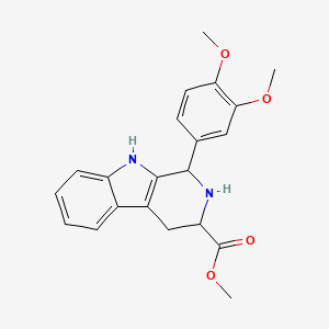 molecular formula C21H22N2O4 B2645572 methyl 1-(3,4-dimethoxyphenyl)-2,3,4,9-tetrahydro-1H-beta-carboline-3-carboxylate CAS No. 82789-36-4