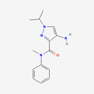 molecular formula C14H18N4O B2645586 4-Amino-1-isopropyl-N-methyl-N-phenyl-1H-pyrazole-3-carboxamide CAS No. 2101195-50-8