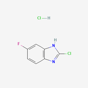 molecular formula C7H5Cl2FN2 B2645595 2-Chloro-6-fluoro-1h-1,3-benzodiazole hydrochloride CAS No. 2172528-12-8
