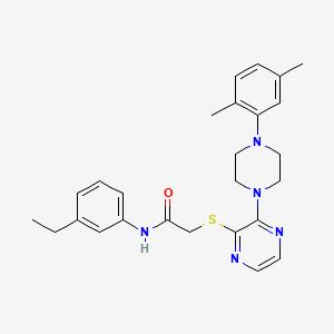 N-[4-chloro-2-(trifluoromethyl)phenyl]-2-[(2-ethylquinazolin-4-yl)oxy]acetamide
