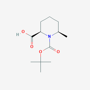 molecular formula C12H21NO4 B2645616 (2R,6R)-6-Methyl-1-[(2-methylpropan-2-yl)oxycarbonyl]piperidine-2-carboxylic acid CAS No. 2166006-41-1