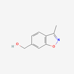 molecular formula C9H9NO2 B2645636 (3-Methyl-1,2-benzoxazol-6-yl)methanol CAS No. 1785453-07-7