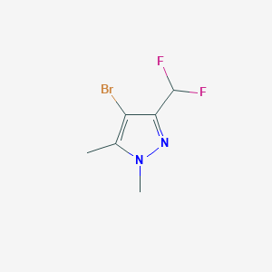 molecular formula C6H7BrF2N2 B2645640 4-溴-3-(二氟甲基)-1,5-二甲基吡唑 CAS No. 1946812-18-5