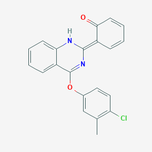 (6E)-6-[4-(4-chloro-3-methylphenoxy)-1H-quinazolin-2-ylidene]cyclohexa-2,4-dien-1-one
