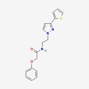 2-phenoxy-N-(2-(3-(thiophen-2-yl)-1H-pyrazol-1-yl)ethyl)acetamide