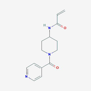 molecular formula C14H17N3O2 B2645677 N-[1-(Pyridine-4-carbonyl)piperidin-4-yl]prop-2-enamide CAS No. 2411295-68-4