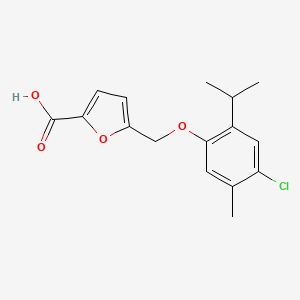 B2645682 5-[(4-Chloro-2-isopropyl-5-methylphenoxy)methyl]-2-furoic acid CAS No. 438219-43-3