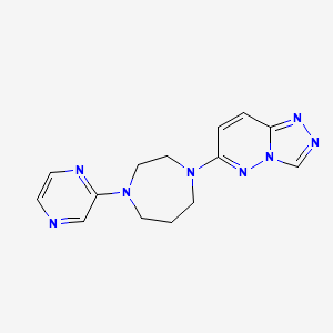 molecular formula C14H16N8 B2645683 6-(4-(吡嗪-2-基)-1,4-二氮杂环戊烷-1-基)-[1,2,4]三唑并[4,3-b]哒嗪 CAS No. 2309732-81-6