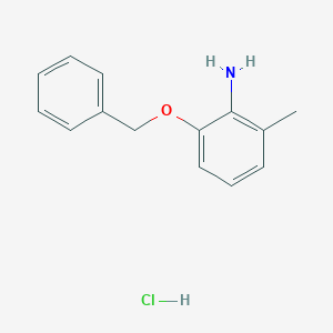 molecular formula C14H16ClNO B2645695 2-甲基-6-苯甲氧基苯胺；盐酸盐 CAS No. 2287271-83-2