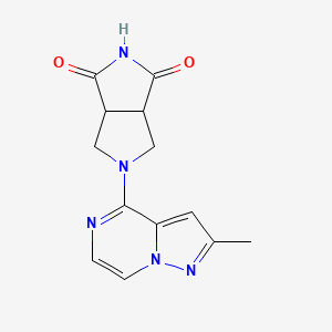 B2645698 5-(2-Methylpyrazolo[1,5-a]pyrazin-4-yl)-3a,4,6,6a-tetrahydropyrrolo[3,4-c]pyrrole-1,3-dione CAS No. 2415466-23-6