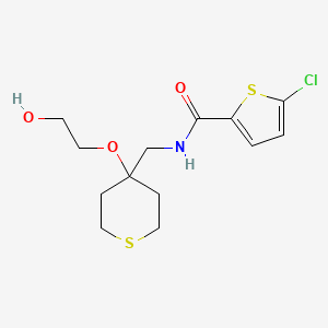 molecular formula C13H18ClNO3S2 B2645701 5-氯-N-((4-(2-羟乙氧基)四氢-2H-噻吩-4-基)甲基)噻吩-2-甲酰胺 CAS No. 2320445-37-0