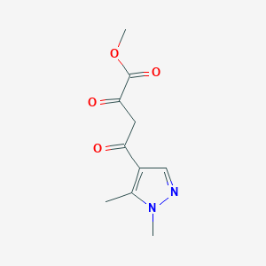 molecular formula C10H12N2O4 B2645717 methyl 4-(1,5-dimethyl-1H-pyrazol-4-yl)-2,4-dioxobutanoate CAS No. 1005585-96-5
