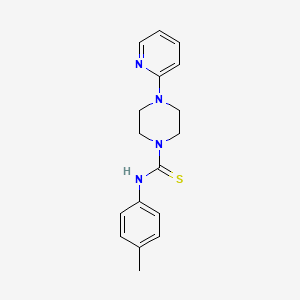 ((4-Methylphenyl)amino)(4-(2-pyridyl)piperazinyl)methane-1-thione