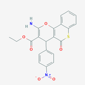 ethyl 2-amino-4-(4-nitrophenyl)-5-oxo-4H,5H-thiochromeno[4,3-b]pyran-3-carboxylate