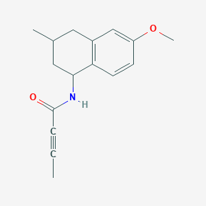molecular formula C16H19NO2 B2645732 N-(6-Methoxy-3-methyl-1,2,3,4-tetrahydronaphthalen-1-yl)but-2-ynamide CAS No. 2411275-69-7