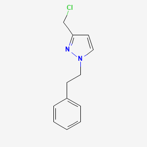 molecular formula C12H13ClN2 B2645737 3-(氯甲基)-1-(2-苯乙基)-1H-吡唑 CAS No. 1864056-01-8