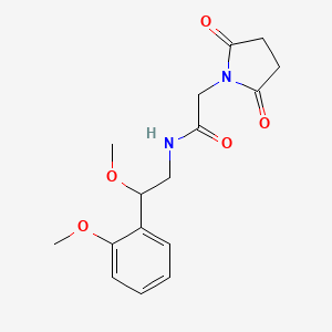 molecular formula C16H20N2O5 B2645740 2-(2,5-二氧代吡咯烷-1-基)-N-(2-甲氧基-2-(2-甲氧基苯基)乙基)乙酰胺 CAS No. 1788677-81-5