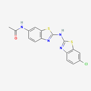 molecular formula C16H11ClN4OS2 B2645745 N-(2-((6-chlorobenzo[d]thiazol-2-yl)amino)benzo[d]thiazol-6-yl)acetamide CAS No. 862976-46-3